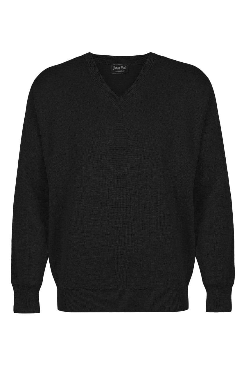 V-Neck Sweater (Black) - Sizes Available 3XL Only