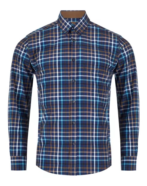 Long Sleeve Bright Multi Check Shirt - Sizes Available 2XL, 3XL & 4XL