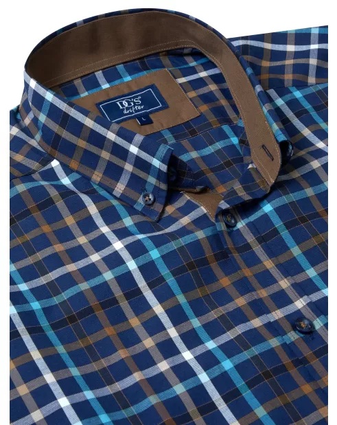 Long Sleeve Bright Multi Check Shirt - Sizes Available 2XL, 3XL & 4XL