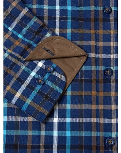 Long Sleeve Bright Multi Check Shirt - Sizes Available 2XL, 3XL & 4XL