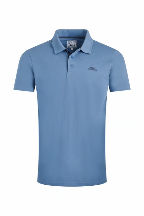 Miles Organic Polo Shirt (Blue) - Sizes Available 2XL, 3XL, 4XL & 5XL