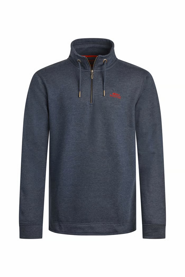 Brampton Branded Quarter Zip Sweat (Navy)