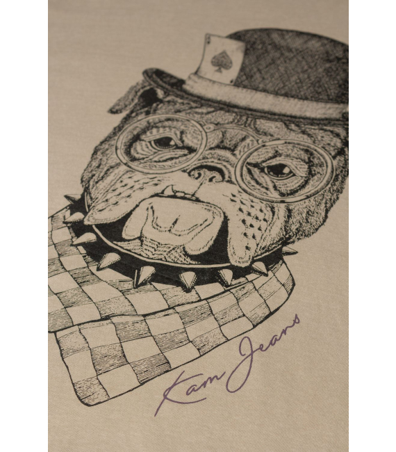 Bulldog Print T-Shirt (Black) - Sizes Available 2XL, 3XL, 4XL, 5XL & 6XL