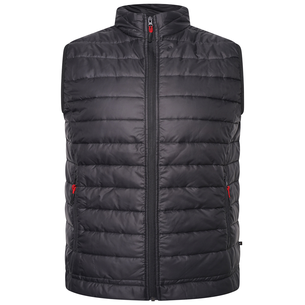 Zip Through Gillet (Black) Sizes Available - 2XL, 3XL, 4XL, 5XL & 6XL
